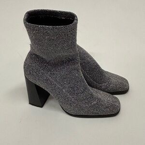Sparkle stretch heeled boots